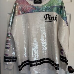 PINK Victoria's Secret Multicolor Sequin Sweater